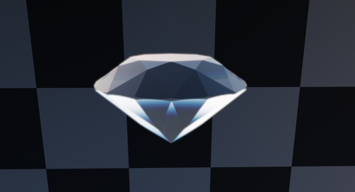 Diamond mesh and shader for fast render preview image